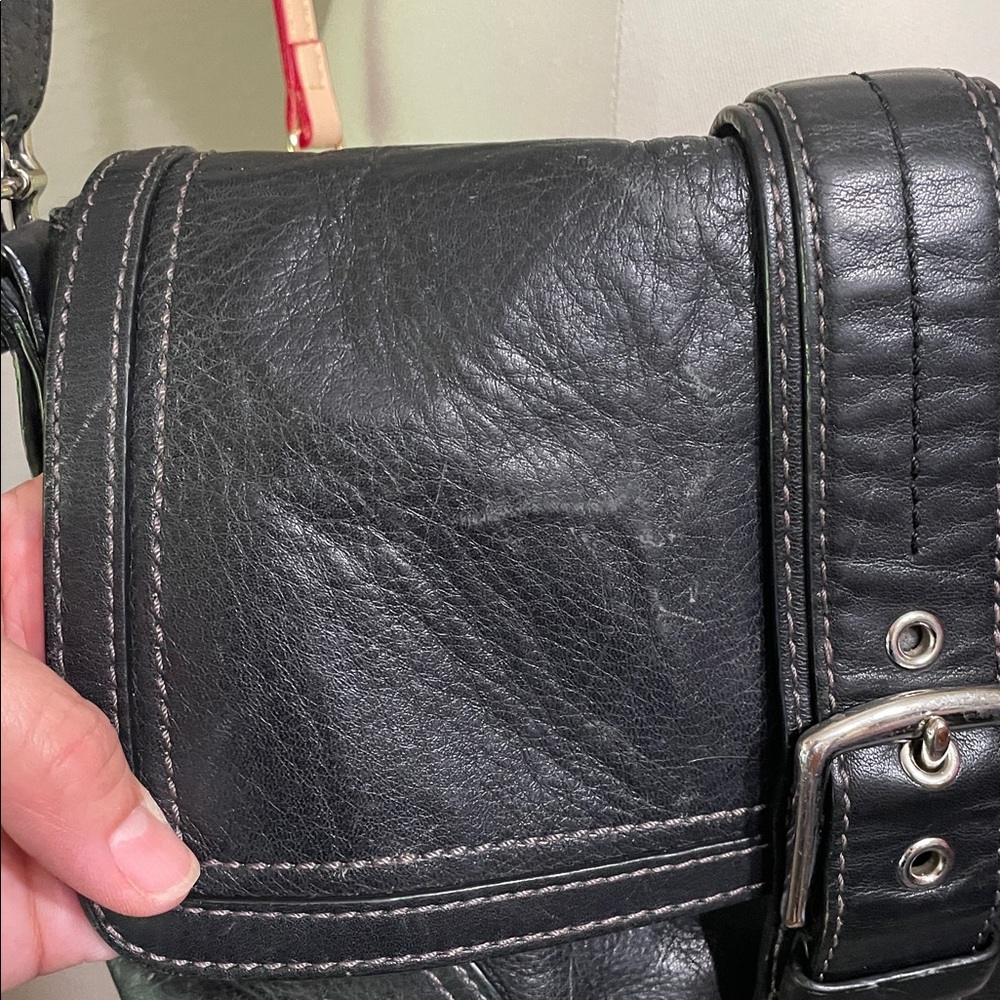 Coach vintage crossbody Black Leather bag - Picture 14 of 14